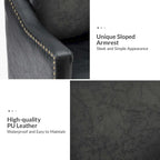 Fauteuil Duarte transitionnel avec accoudoirs inclinés, ensemble de 2