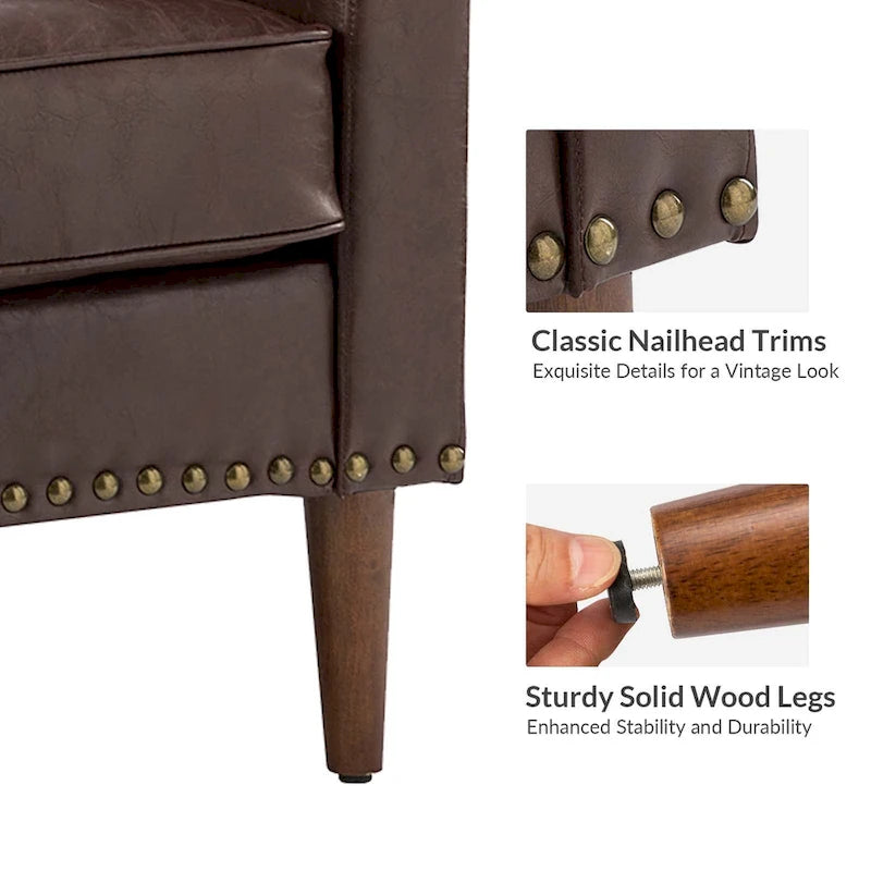 Fauteuil Duarte transitionnel avec accoudoirs inclinés, ensemble de 2