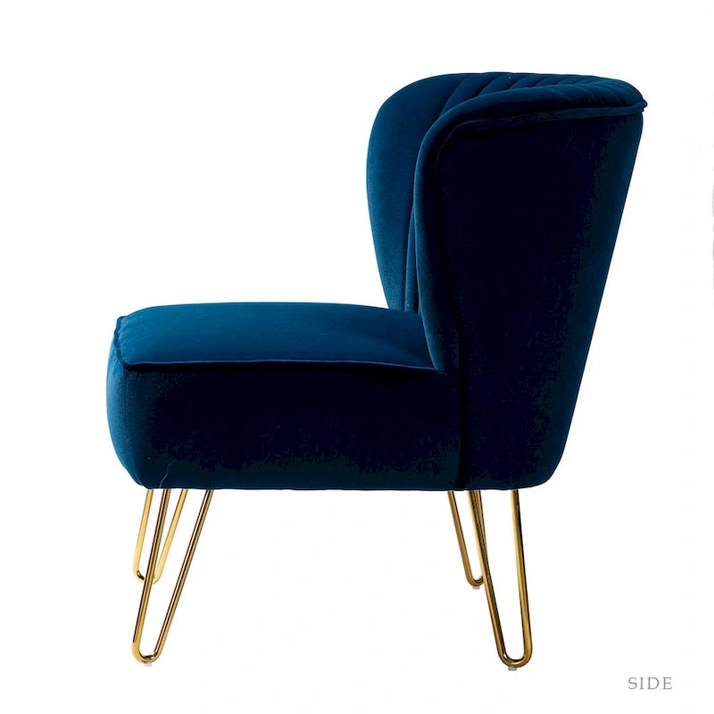 Ensemble de 2 chaises d'appoint rembourrées Barto avec dossier capitonné par HULALA HOME