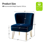 Ensemble de 2 chaises d'appoint rembourrées Barto avec dossier capitonné par HULALA HOME