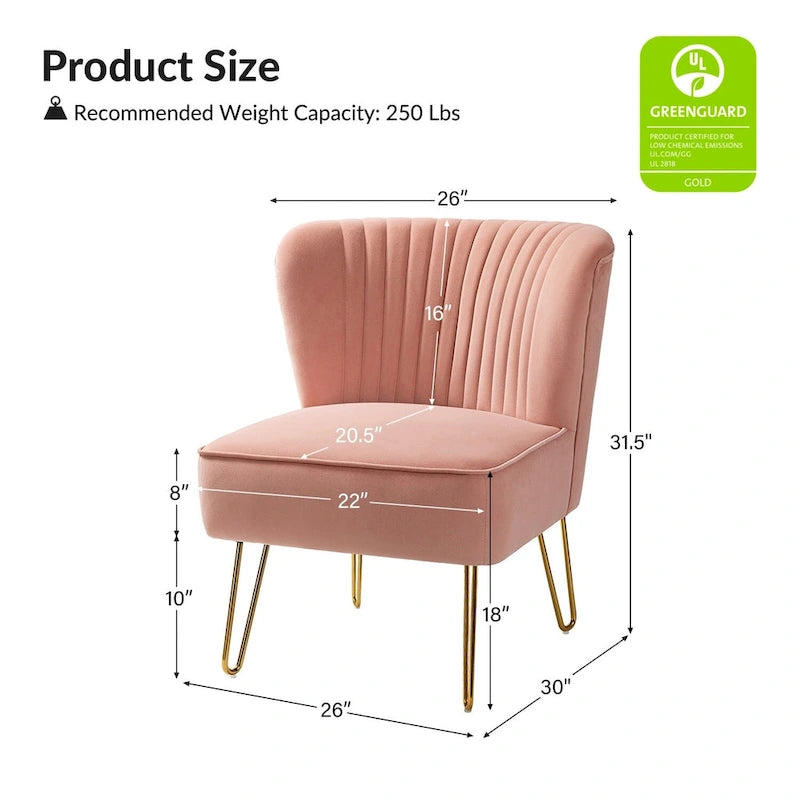 Ensemble de 2 chaises d'appoint rembourrées Barto avec dossier capitonné par HULALA HOME