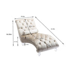 Chaise longue capitonnée en velours, fauteuil d'appoint pour salon
