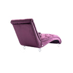 Chaise longue capitonnée en velours, fauteuil d'appoint pour salon