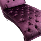 Chaise longue capitonnée en velours, fauteuil d'appoint pour salon