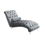 Chaise longue capitonnée en velours, fauteuil d'appoint pour salon