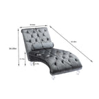 Chaise longue capitonnée en velours, fauteuil d'appoint pour salon