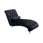 Chaise longue capitonnée en velours, fauteuil d'appoint pour salon