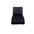 Chaise longue capitonnée en velours, fauteuil d'appoint pour salon