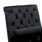 Chaise longue capitonnée en velours, fauteuil d'appoint pour salon