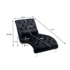 Chaise longue capitonnée en velours, fauteuil d'appoint pour salon