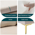 Canapé d'angle modulaire détachable en velours en forme de U