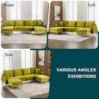 Canapé d'angle modulaire détachable en velours en forme de U