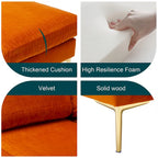 Canapé d'angle modulaire détachable en velours en forme de U