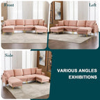 Canapé d'angle modulaire détachable en velours en forme de U