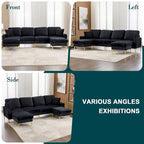 Canapé d'angle modulaire détachable en velours en forme de U