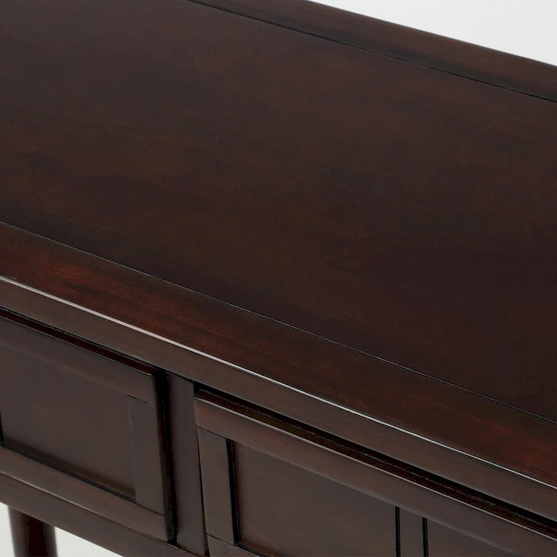 Console avec deux tiroirs et une étagère inférieure