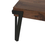 Table basse industrielle en bois et métal de 109 cm (43 pouces) - 43,2 cm (17 pouces) H x 110,2 cm (43,38 pouces) L x 62,2 cm (24,5 pouces) P