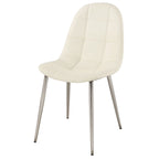 Chaise de salle à manger Somette Dolores blanche à dossier rembourré (ensemble de 4)