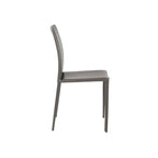 Chaise de salle à manger Lynda en cuir reconstitué, style moderne du milieu du siècle