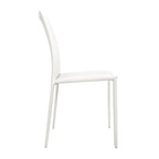 Chaise de salle à manger Lynda en cuir reconstitué, style moderne du milieu du siècle