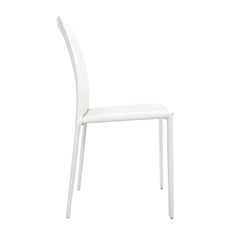 Chaise de salle à manger Lynda en cuir reconstitué, style moderne du milieu du siècle