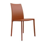 Chaise de salle à manger Lynda en cuir reconstitué, style moderne du milieu du siècle