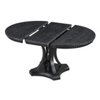 Ensemble de salle à manger rétro 5 pièces comprenant une table ronde extensible et 4 chaises pour cuisine/salle à manger