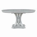 Ensemble de salle à manger rétro 5 pièces comprenant une table ronde extensible et 4 chaises pour cuisine/salle à manger