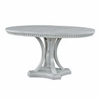 Ensemble de salle à manger rétro 5 pièces comprenant une table ronde extensible et 4 chaises pour cuisine/salle à manger