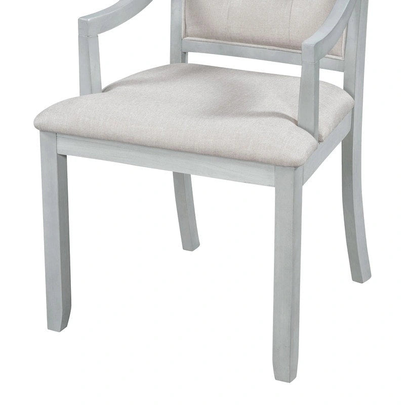 Ensemble de salle à manger rétro 5 pièces comprenant une table ronde extensible et 4 chaises pour cuisine/salle à manger