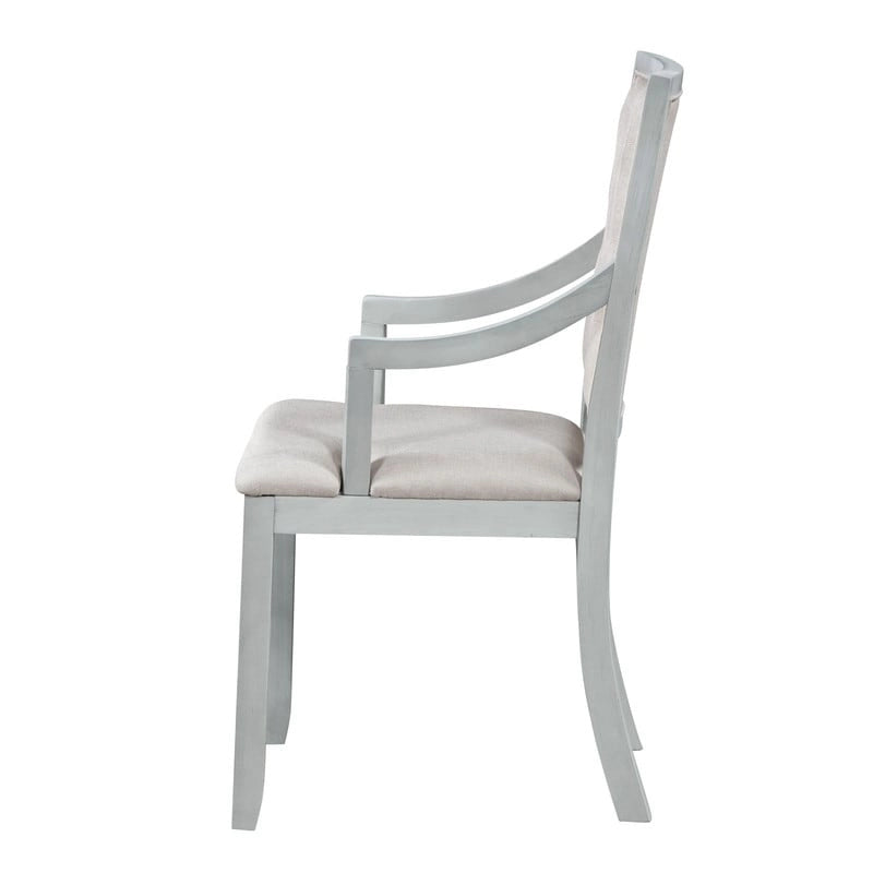 Ensemble de salle à manger rétro 5 pièces comprenant une table ronde extensible et 4 chaises pour cuisine/salle à manger
