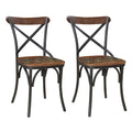 Linon Cross-Back Dining Chairs (Set of 2)