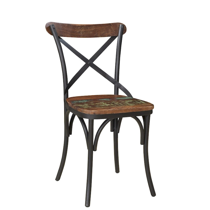 Chaises de salle à manger Linon à dossier croisé (ensemble de 2)