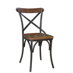 Chaises de salle à manger Linon à dossier croisé (ensemble de 2)