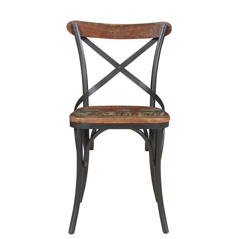 Chaises de salle à manger Linon à dossier croisé (ensemble de 2)