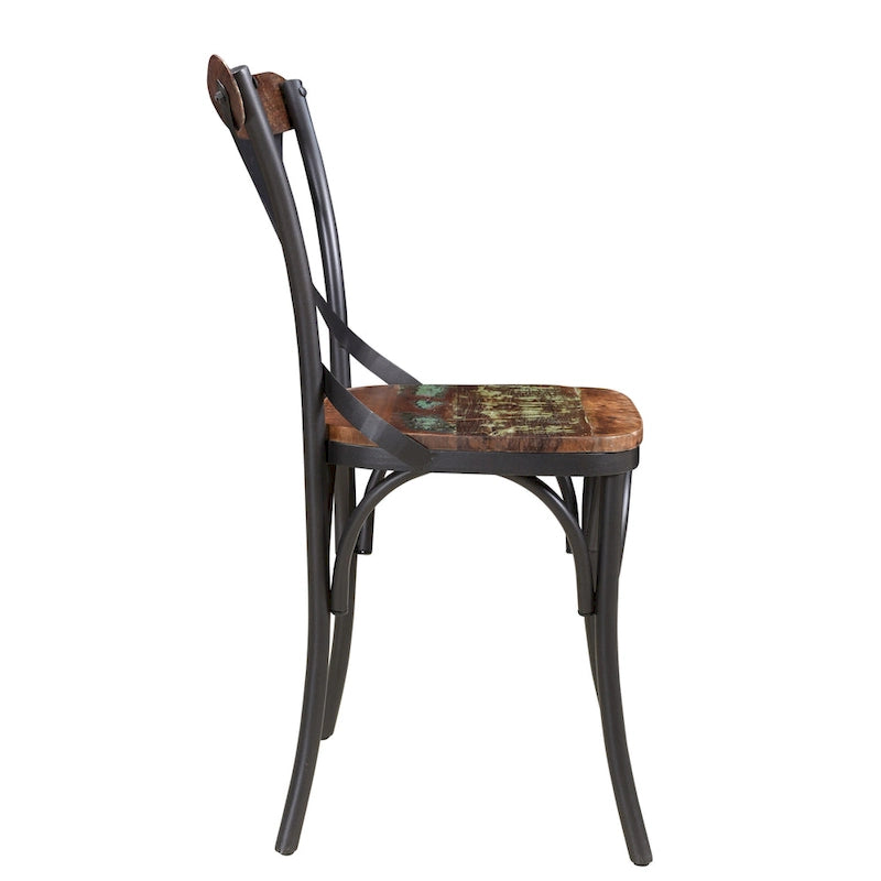 Chaises de salle à manger Linon à dossier croisé (ensemble de 2)