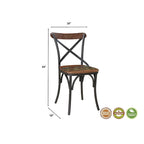 Chaises de salle à manger Linon à dossier croisé (ensemble de 2)