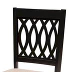 Ensemble de salle à manger Florencia de style moderne, recouvert de tissu et en bois finition marron
