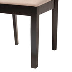 Ensemble de salle à manger Florencia de style moderne, recouvert de tissu et en bois finition marron