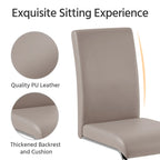 Yaheetech Lot de 2 chaises de salle à manger rembourrées à dossier haut pour la maison