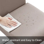 Yaheetech Lot de 2 chaises de salle à manger rembourrées à dossier haut pour la maison