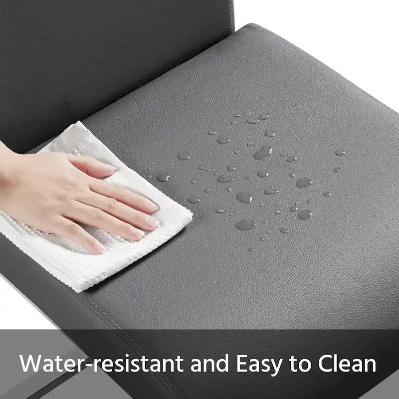 Yaheetech Lot de 2 chaises de salle à manger rembourrées à dossier haut pour la maison