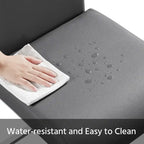 Yaheetech Lot de 2 chaises de salle à manger rembourrées à dossier haut pour la maison