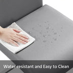 Yaheetech Lot de 2 chaises de salle à manger rembourrées à dossier haut pour la maison