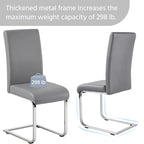 Yaheetech Lot de 2 chaises de salle à manger rembourrées à dossier haut pour la maison