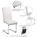 Yaheetech Lot de 2 chaises de salle à manger rembourrées à dossier haut pour la maison