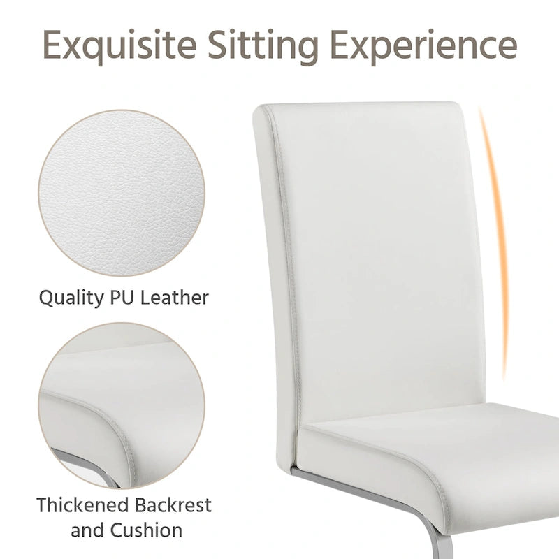 Yaheetech Lot de 2 chaises de salle à manger rembourrées à dossier haut pour la maison