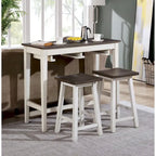 Ensemble table de bar Flaros Transitional en bois massif 3 pièces par Furniture of America