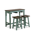 Ensemble table de bar Flaros Transitional en bois massif 3 pièces par Furniture of America