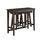 Ensemble table de bar Flaros Transitional en bois massif 3 pièces par Furniture of America
